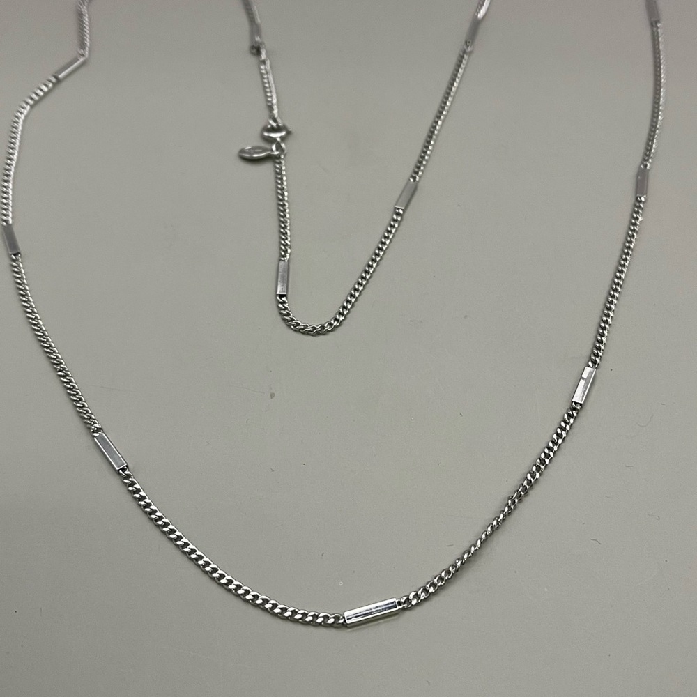 Avon Silver Bar Accent Necklace